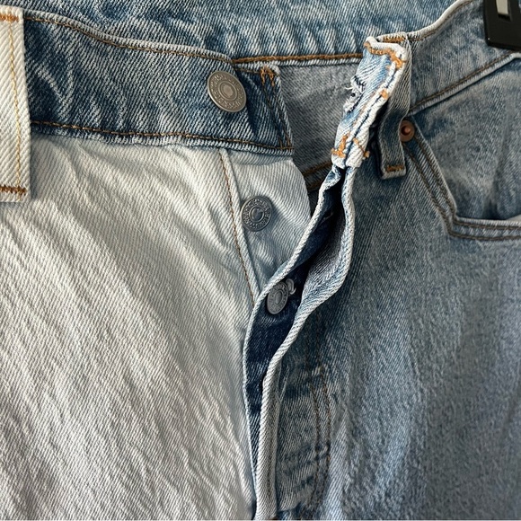 LEVIS sz 29 x 26 501 Two Tone Half Splice Blue Denim Jeans Button Fly - Picture 8 of 12